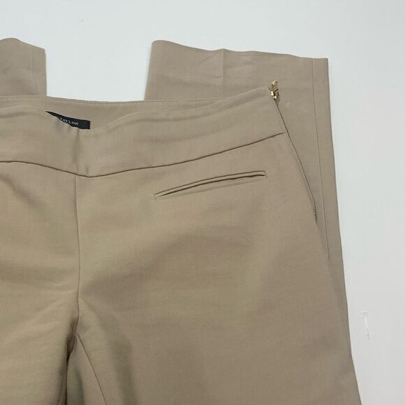 Ann Taylor Women's Side Zip Flat Front Mid-Rise Straight Leg Dress Pants Size 6 - Picture 2 of 6